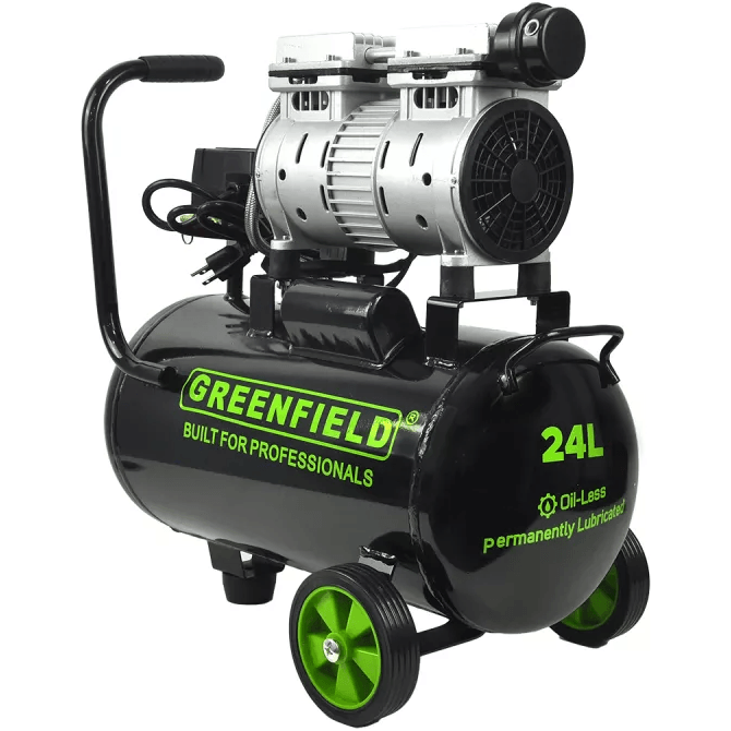 Greenfield GAC24-D 1/2 HP Oil-Less Air Compressor with Direct Heat Sink 24L Cap 500W - KHM Megatools Corp. Greenfield GAC24-D 1/2 HP Oil-Less Air Compressor with Direct Heat Sink 24L Cap 500W - KHM Megatools Corp.